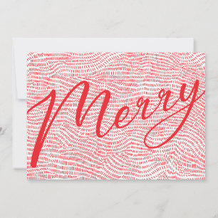 Cartão De Festividades Quadro de Natal Vermelho e Branco Moderno Foto Fel