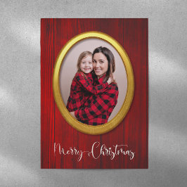 Cartão De Festividades  Quadro Divertido Natalino Rústico Fofo Adicione F