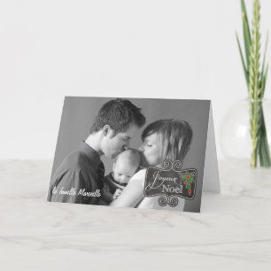 Cartão De Festividades Quadro - Joyeux Noel - Foto/nome personalizado fra