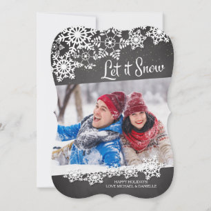 Cartão De Festividades Quadro Moderno Que Deixa Neve Foto De Flocos De Ne