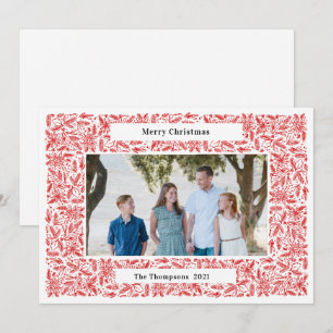 Cartão De Festividades Quadro Natal Feliz Férias Vermelho