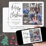 Cartão De Festividades Qualquer texto 1 Foto que desejamos para você um f<br><div class="desc">Envie saudações na moda alegres e compartilhe uma foto favorita com um cartão de feriado personalizado exclusivo. Todo o texto desta modelo é simples de personalizar para incluir qualquer texto, como Feriados Felizes, Saudações de Sábios, Cheers de Ano Novo, etc. A mensagem que diz "Desejamos-lhe um Feliz Natal e um...</div>