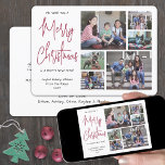 Cartão De Festividades Qualquer Texto 6 Foto que Desejamos a você um Feli<br><div class="desc">Envie saudações na moda alegres e compartilhe seis das suas fotos favoritas com um cartão de feriado personalizado exclusivo para colagem de fotos. Todo o texto desta modelo é simples de personalizar para incluir qualquer texto, como Feriados Felizes, Saudações de Sábios, Cheers de Ano Novo, etc. A mensagem que diz...</div>