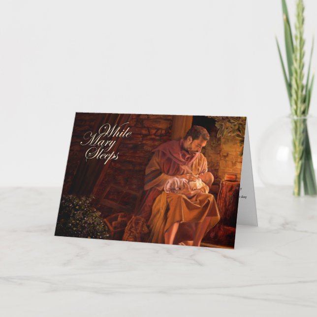 Cartão De Festividades Quando Mary dormir (Frente)