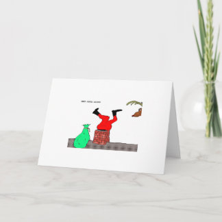 Cartão De Festividades Quando o papai noel beber (a "chaminé")