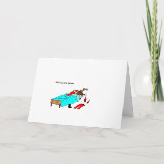 Cartão De Festividades Quando o papai noel beber (a "rena")