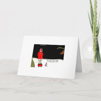 Cartão De Festividades Quando o papai noel beber ("Snowbank")