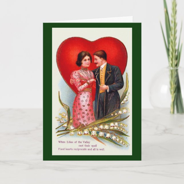 Cartão De Festividades Quando os lírios do vale moldaram seu período (Frente)