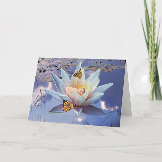 Cartão De Festividades Quando um bebê pequeno for dormir (Frente)