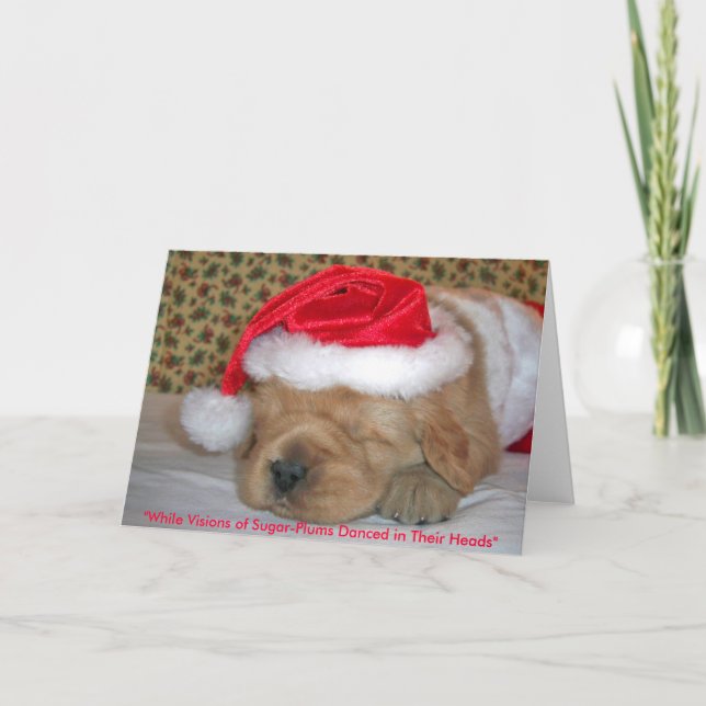 Cartão De Festividades "Quando visões das Açúcar-Ameixas dançadas no seu… (Frente)