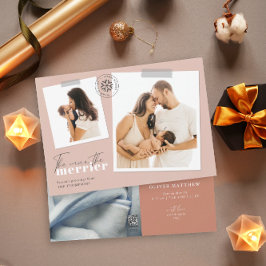 Cartão De Festividades Quanto mais a Merrier Rust Birth anunciar