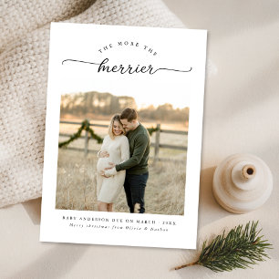 Cartão De Festividades Quanto Mais Feliz É A Gravidez De Natal Única