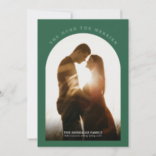 Cartão De Festividades Quanto mais feliz for a gravidez moderna fotográfi