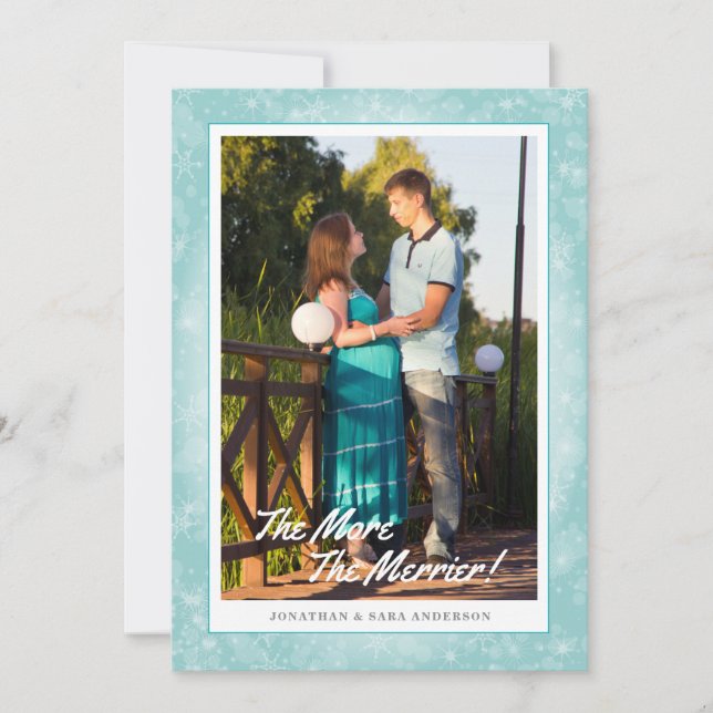 Cartão De Festividades Quanto Mais Feliz Natal De Foto Vertical (Frente)