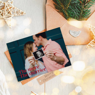 Cartão De Festividades Quanto Mais Merrier Foto De Gravidez