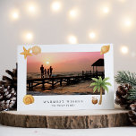 Cartão De Festividades Quantos Desejos Mais Quentes Foto de Praia Natal M<br><div class="desc">Cartão de Natal moderno,  com um design simples e divertido,  com estrelas-do-mar,  palmeiras,  coco e conchas,  destacando a sua foto favorita de praia,  juntamente com a saudação "Desejos Mais Quentes".</div>