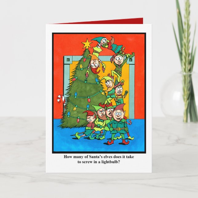 Cartão De Festividades Quantos duendes toma? (Frente)