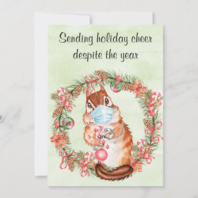 Cartão De Festividades Quarentena Enviando Feriado Feriado Cheio Apesar d (Frente)