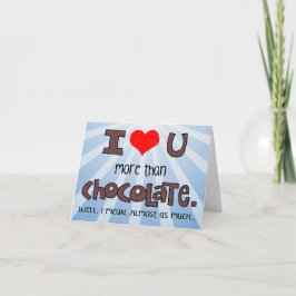 Cartão De Festividades Quase mais do que namorados do chocolate