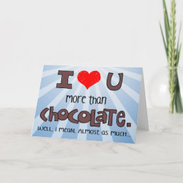 Cartão De Festividades Quase mais do que namorados do chocolate