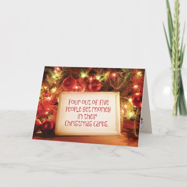 Cartão De Festividades "Quatro de cinco pessoas" do Natal engraçado (Frente)