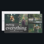 Cartão De Festividades Quatro Foto | Feliz Tudo Script Chalkboard<br><div class="desc">Quatro Foto | Feriado de Tipografia de Script de Quadro de feliz</div>