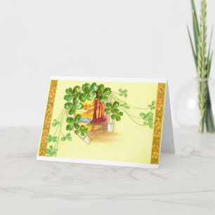 Cartão De Festividades Quatro trevo e ferradura