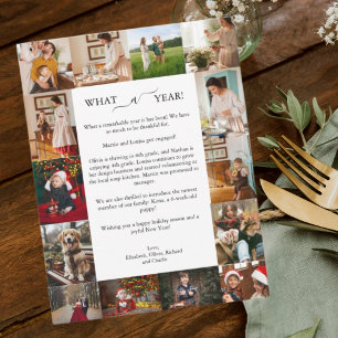 Cartão De Festividades Que 14 de Ano Colagem de Fotos Feliz Natal