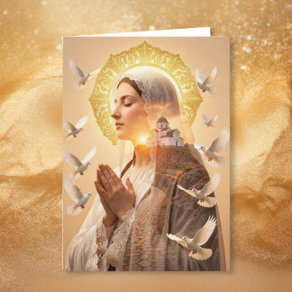 Cartão De Festividades Que a Mãe Maria traga a você Conforto e Cura