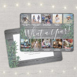 Cartão De Festividades Que ano! 10 Colagem de Fotos e Capções Pino de Mad<br><div class="desc">Que ano para se lembrar! Envie saudações na moda alegres e compartilhe 10 das suas fotos favoritas com um cartão de feriado personalizado de colagem de fotos 5x7. (DICA DE IMAGEM: Uma maneira fácil de centralizar uma foto exatamente como você deseja é recortá-la antes de carregá-la no site do Zazzle.)...</div>