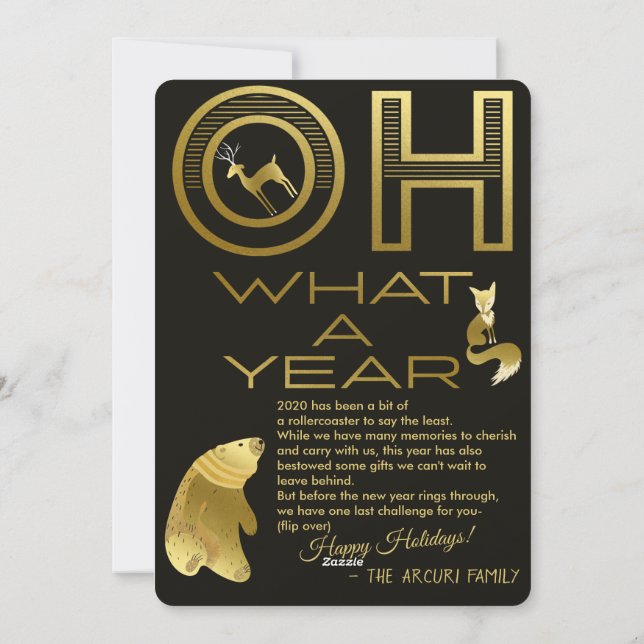 Cartão De Festividades Que Ano 2020 Quarentena Bingo Natal (Verso)