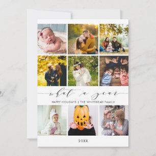 Cartão De Festividades Que ano   Ano em Revisão Fotos de Férias Felizes