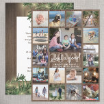Cartão De Festividades Que ano! Colagem de Fotografias de Grande Tamanho<br><div class="desc">Que ano para se lembrar! Envie saudações na moda alegres e compartilhe 17 de suas fotos favoritas com um cartão de feriado de colagem de fotos de 6, 5" x 8, 75" extras. (DICA DE IMAGEM: Uma maneira fácil de centralizar uma foto exatamente como você deseja é recortá-la antes de...</div>
