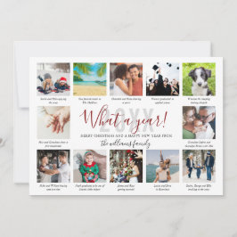 Cartão De Festividades Que Ano Em Revisão Capções 12 Colagem Fotográfica 