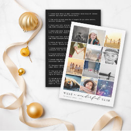 Cartão De Festividades Que Ano Maravilhoso Na Revisão 12 Da Colagem Fotog