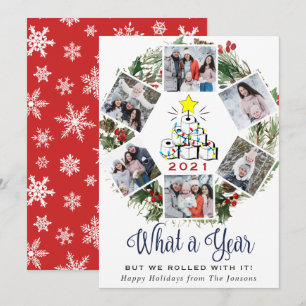 Cartão De Festividades Que Caminhão Vermelho da Fazenda Vermelha Natal 2