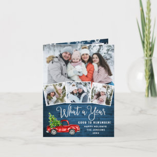 Cartão De Festividades Que Caminhão Vermelho da Fazenda Vermelha Natal 2