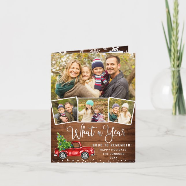 Cartão De Festividades Que Caminhão Vermelho da Fazenda Vermelha Natal 20 (Frente)