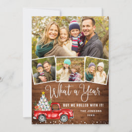 Cartão De Festividades Que Caminhão Vermelho de Fazenda Vermelha 4 de Nat