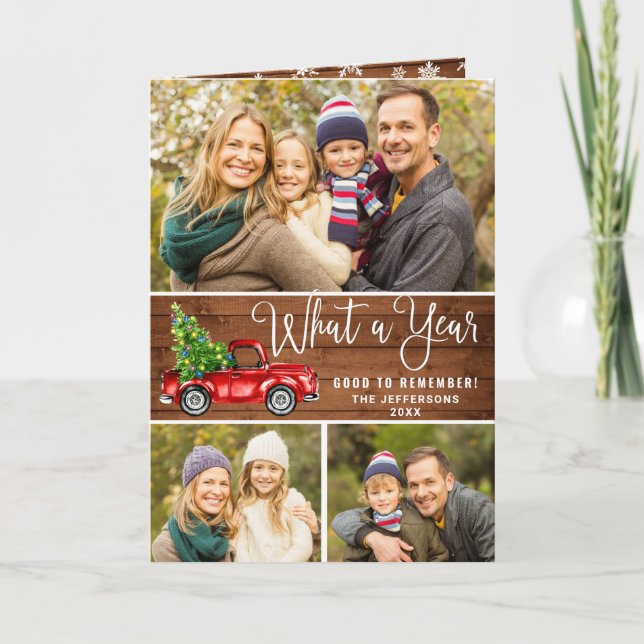 Cartão De Festividades Que Caminhão Vermelho de Fazenda Vermelha de Natal (Frente)