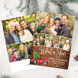 Cartão De Festividades Que Caminhão Vermelho de Fazenda Vermelha de Natal