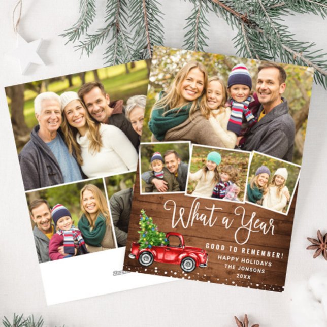 Cartão De Festividades Que Caminhão Vermelho de Fazenda Vermelha de Natal (Criador carregado)