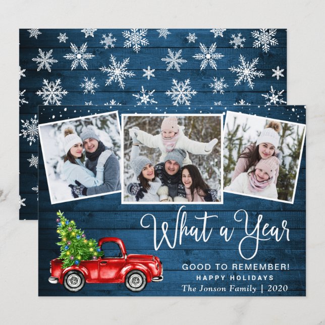 Cartão De Festividades Que Caminhão Vermelho de Fazenda Vermelha de Natal (Frente/Verso)