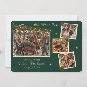 Cartão De Festividades Que Diversão 4 Foto de Natal Carta
