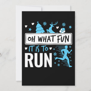 Cartão De Festividades Que Diversão É Correr Christmas Runner Correndo