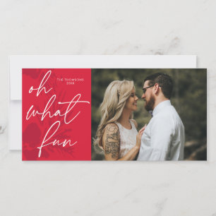 Cartão De Festividades Que Diversão Vermelho De Natal