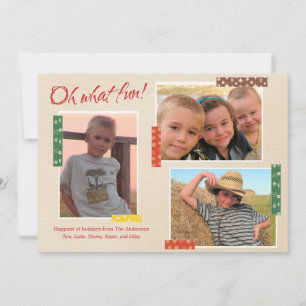 Cartão De Festividades Que divertido! Washi Frames Holiday 3-Photo