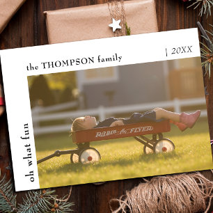 Cartão De Festividades Que Foto Mínima Divertida De Natal Para Crianças