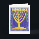 Cartão De Festividades Que Haja Luz<br><div class="desc">Ilustração original de Laura Bolter Design.</div>