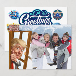 Cartão De Festividades Que PHOTOBOMB Hanukkah Dias Santos Judaicos